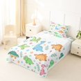 thumbnail image 5 of Homewish Cartoon Dino Twin Sheets,Cute Floral Bedding,White,3pcs,1 Fitted Sheet and 1 Pillowcase, 5 of 6