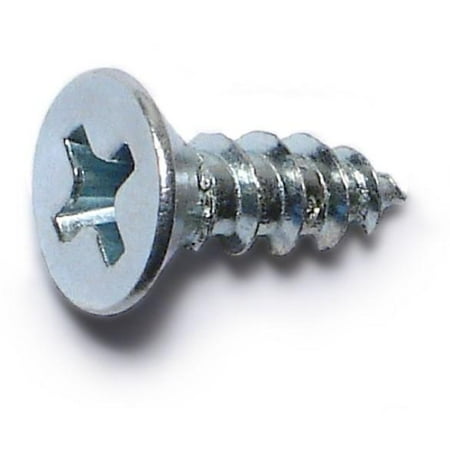 

#8 x 1/2 Zinc Plated Steel Phillips Flat Head Wood Screws WSFS-173