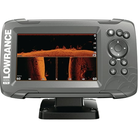 Depth Only Transducer - Lowrance 000-14286-001 HOOK-2 5 Fishfinder with TripleShot Transducer, US/Canada Nav+ Maps, CHIRP, DownScan Imaging & 5