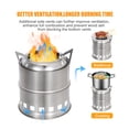 thumbnail image 2 of BIMZUC Portable Stainless Steel Lightweight Wood Stove Alcohol Burner for Outdoor Cooking Picnic BBQ Camping Backpacking Survival Gear (6.2 inches / 15.8 cm Height, 0.99 lbs / 450g Weight), 2 of 6