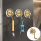 thumbnail image 3 of Gancho de pared acrílico - 22 libras de carga, sin taladrar, chapado en oro - para colgar batas, toallas, cocina/baño, 3 of 8