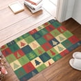 thumbnail image 5 of XMXT Non-Slip Polyester Bathroom Rugs Kitchen Door Mat, Christmas Tree Creative Plaid Machine Washable Bath Mats Rug for Kitchen Shower Bathtub Decor, 15.7 x 23.6 inches, 5 of 9