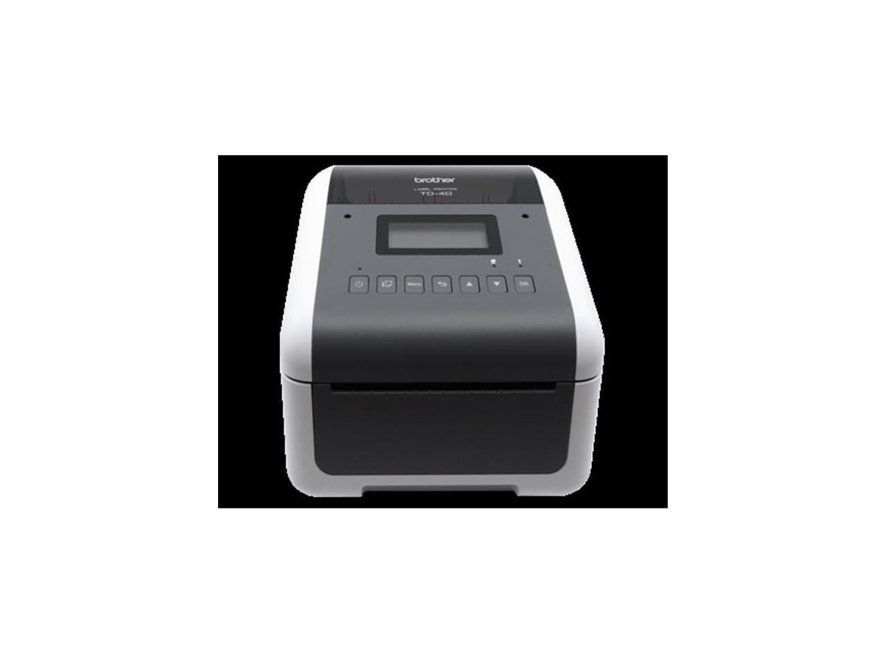 Brother TD-4550DNWB 4.3” Desktop Wireless Network Direct Thermal Label, Tag,  Wristband, and Receipt Printer, 300 dpi, USB, Serial, Ethernet LAN, Wi-Fi  WLAN, Bluetooth BLE, MFi, Tear Up, Peeler, Cutter