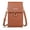 Brown, variant on JAHH Ladies Crossbody Purses Women Fashion Solid Soft Casual Totel Bag Crossbody Bag Adjustable Strap Shoulder Bag with Visual Mobile Phone Window