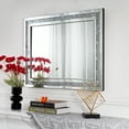 thumbnail image 2 of Sparkling Cyrstal Framed Accent Mirror Silver Wall Mirror, 2 of 8