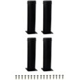 thumbnail image 1 of patas de muebles de metal ajustables de acero inoxidable negro de 20 cm, 1 of 1