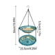 thumbnail image 3 of Comedero para Pájaros de Exterior | Comedero Colgante para Balcón para Aves Silvestres | Fácil de Limpiar y Llenar | Diseño de Plástico Duradero | Incluye Bañera de Agua para Que Las Aves Se Bañen, 3 of 6
