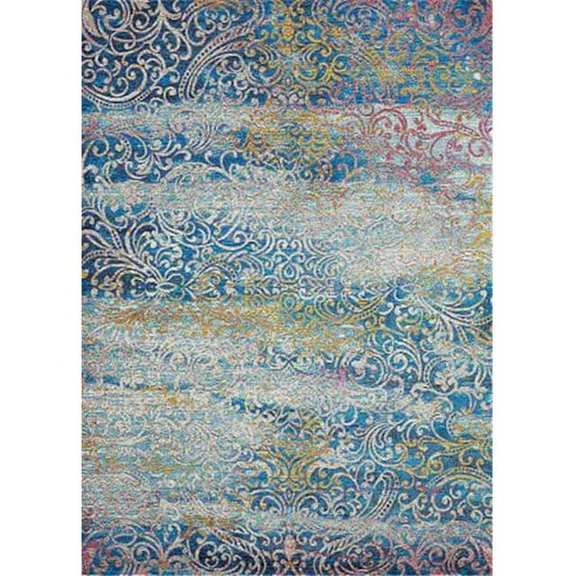 United Weavers 1830 30165 58 5 ft. 3 in. x 7 ft. 2 in. Rhapsody Midlothian Area Rug, Cyan