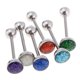 thumbnail image 2 of 6pcs Hipoalergénico de material acero Inoxidable Barbell Tongue Ring Navel Bar Anillos 14G, 2 of 9