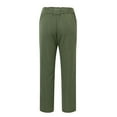 thumbnail image 5 of Sopiago Women's Cropped Paper Bag Waist Pants with Pockets Green,L, 5 of 7