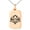 Rose, variant on Stainless Steel Healing Lotus Om Engraved Small Rectangle Dog Tag Charm Pendant Necklace
