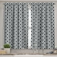 thumbnail image 2 of Ambesonne Geometric Valance & Curtain, Rhombus and Zigzags, 55"x36", Grey Charcoal Grey, 2 of 6