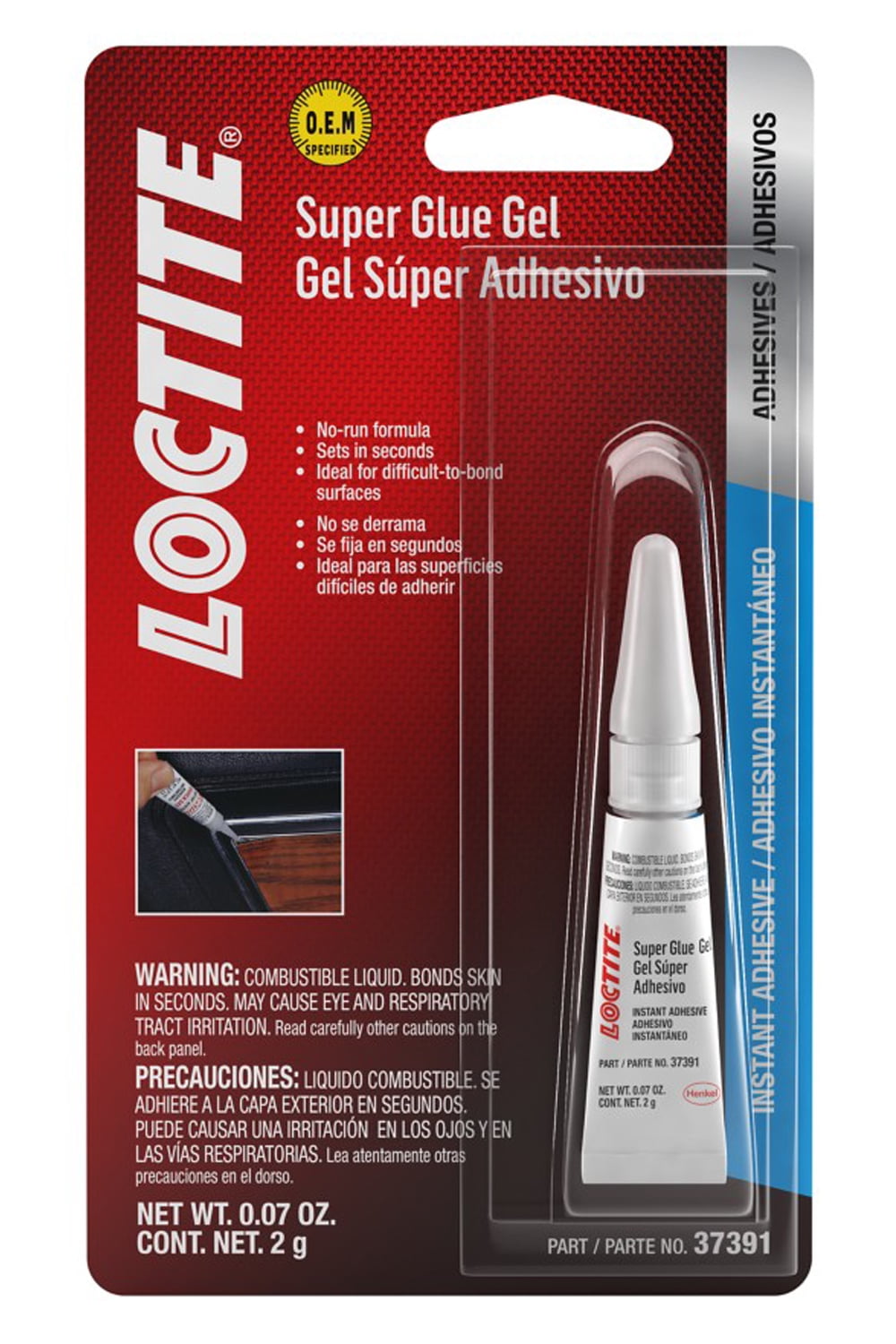 Loctite 37391 Quick Gel Instant Adhesive Super Glue Tube, 2 Gram