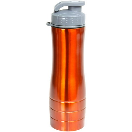 Sportline 25oz Stainless Steel Water Bottle, Orange and Red