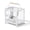 White, variant on Zimtown Portable Handheld Travel Bird Cage 25in White Iron Wire Parrot Carrier with Top Carry Bar & Dual Stainless Steel Food Water Bowls