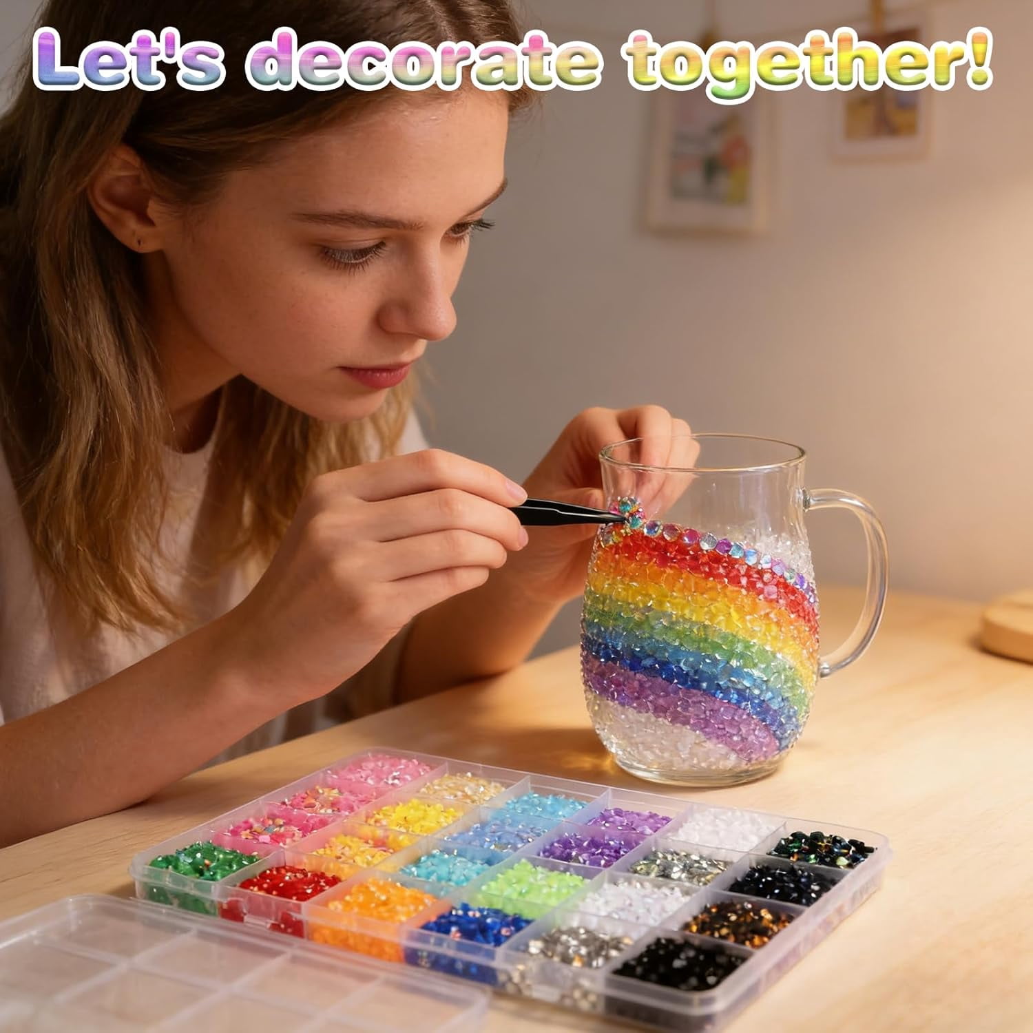 32000pcs Colorful DIY Resin Rhinestone Kit, Resin Jelly Rhinestones for Bedazzling, Multicolor Flatback Gems for Diamond Art 3Pcs Jewelry Glue for Bedazzled Nail Art