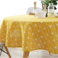 thumbnail image 3 of Table Cloth, Round Stripe Cotton Line Table Cover Nordic Twill Floral Tablecloth Washable Dining Decorative, 3 of 5