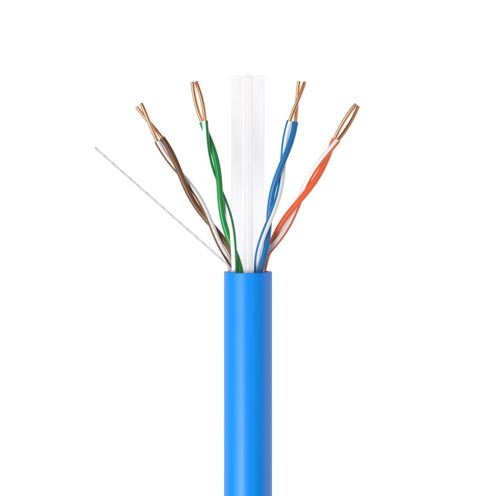 Cat5e Ethernet Cable 1000ft Bulk Pull Box, Solid 24AWG UTP LAN Network Wire, Copper Clad Aluminum (CCA), Blue, Cables Direct Online