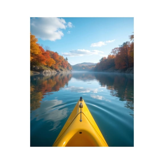 Paint by Numbers Kit for Adults, Autumn Kayak Reflection Scenic Water Paint by Numbers, Easy Paint by Numbers Kit for Adults Beginner, DIY Adult Paint by Number Kits on Canvas, Home Decor