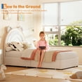 thumbnail image 6 of Twin Size Velvet Upholstered Bed Frame - 2 Storage Drawers & LED Rainbow Headboard, Noise-Free Metal Support, No Box Spring Needed, 6 of 9