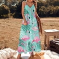 thumbnail image 2 of Flamingo Pattern Fine Art Sleeveless Dress Summer Dress Woman 2025, 2 of 7