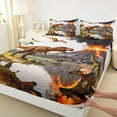 thumbnail image 3 of Feelyou Rustic Dinosaur Kids Twin Sheet Sets, Animal Theme Bedding, 3-Piece, 3 of 7