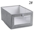 thumbnail image 2 of Panier de Rangement en Tissu Pliable Grand Bac de Rangement Cube de Rangement avec Fenêtre Transparente, 2 of 10