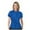 Rich Blue, variant on Monterey Club Ladies Short Sleeve Mysterious Shadow Print Golf Polo Shirt #4524
