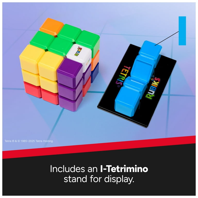 Rubik's Tetris Cube, Color-Matching Puzzle Fidget Toy for Ages 8