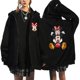 thumbnail image 3 of Sudaderas con cremallera de Minnie y Mickey Mouse para mujer, sudaderas con capucha de Disney, chaqueta Harajuku, ropa de calle de dibujos animados, Unisex, años 90, Y2k, 3 of 3