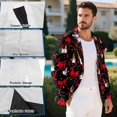 thumbnail image 6 of KUIFORTI Gnome Bow Men's Suit Jacket Lightweight Blazer Long Sleeve Sport Coat for Business Travel Office Work Graduation, 6 of 7