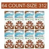Powermax USA Premium Zinc-Air Hearing Aid Batteries, Size 312, 64 Count
