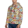 thumbnail image 3 of Lsque Cartoon Owls 1 Pattern Casual Men's Hoodie,Hooded Sweatshirt with Kangaroo Pocket,Pullover Hoodie-Small, 3 of 7