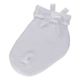 thumbnail image 4 of Newborn white socks with cuff and bow, 4 of 5
