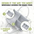thumbnail image 3 of Baby Diaper Caddy Organizer,Baby Shower Gift Basket For Boys Girl Large Portable Travel Car Organizer Nursery Storage Bin for Changing Table, 3 of 7