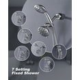 thumbnail image 7 of Wowow 7- Mode Shower Faucet Set with Tub Spout and 2-in-1 Dual Handheld Shower Head (Valve Included), Brushed Nickel, 7 of 7