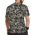 thumbnail image 2 of Wukai Rose Flowers Print Men's Short-Sleeved Mesh T-Shirt,Quick-Dry Short Sleeve Workout T-Shirt-5X-Large, 2 of 8
