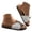 White, variant on Womens Straw Woven Flat Sandals Cork Footbed Summer Beach Beaded Slip on Slides Ladies Wide Width Vacation Slippers Size 7 Brown