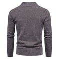 thumbnail image 4 of jsaierl Mens Sweater Knit Mock Neck Slim Casual Top Shirt Long Sleeve Solid Pullover Sweater, 4 of 6