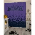thumbnail image 4 of Sepulchral Bats Purple Backdrop Halloween Shower Curtain Set ，Waterproof Fabric Shower Curtains Shower Curtains for Bathroom,Bathroom Decor 72"x72", 4 of 6