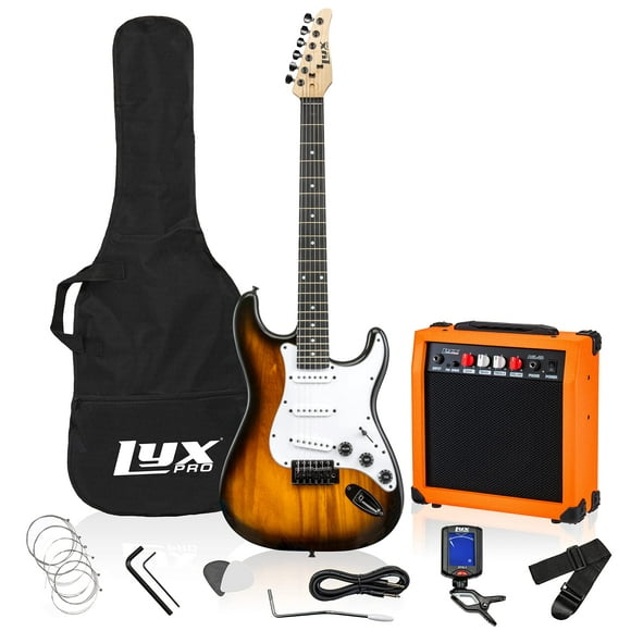LyxPro Débutant 39” Guitare Électrique & Accessoires de Guitare Électrique, Sunburst