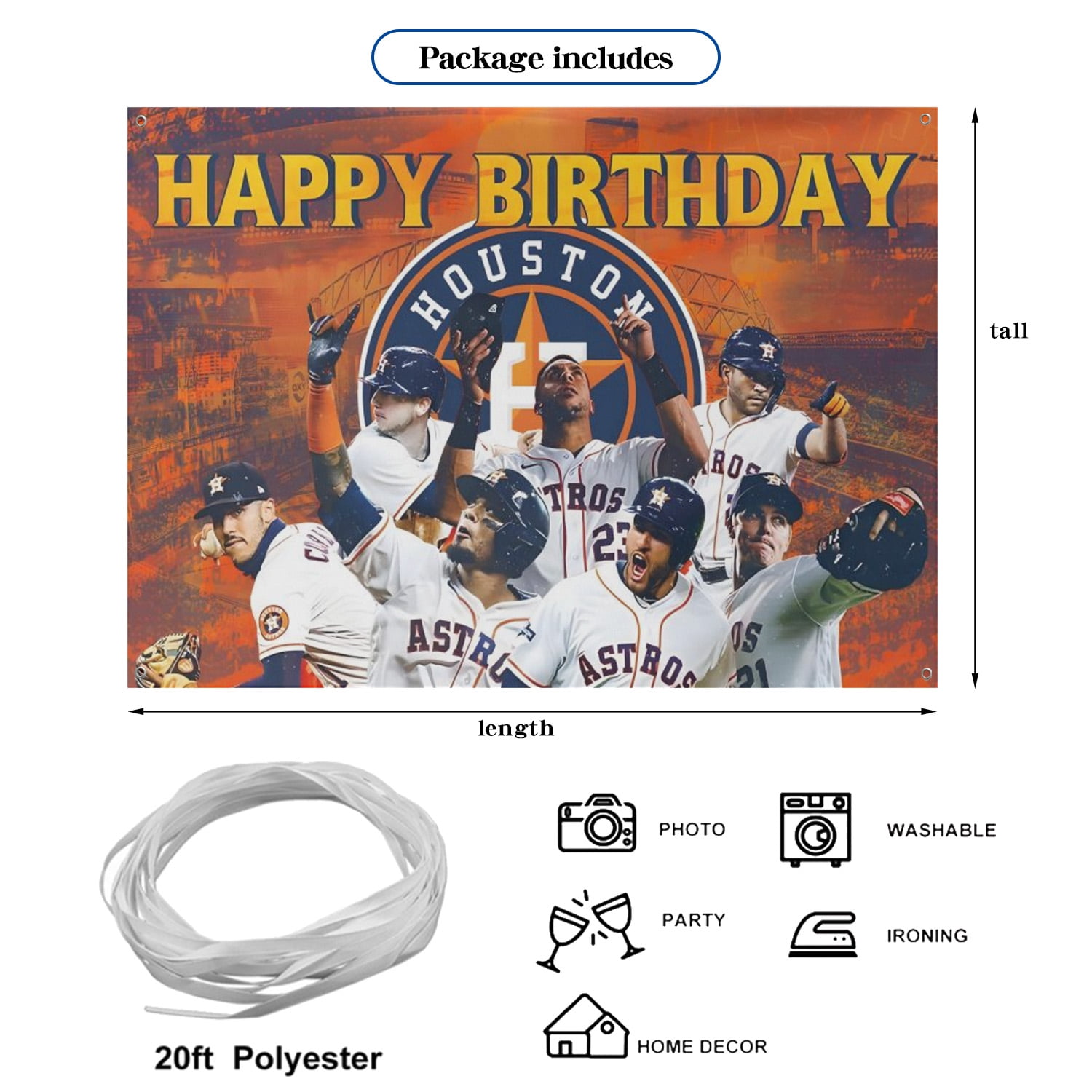 Baseball-Hintergrundbogen Für Partys – Dehnbarer Stoff, 120x210 Cm, Für Geburtstage, Babypartys & Fotoshootings
