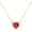 A-red heart, variant on Red Heart Necklace for Women Dainty Cubic Zirconia Love Heart Gold Pendant Necklace Daily Heart Jewelry