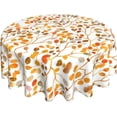 thumbnail image 1 of Nappe d'Extérieur Orange Brûlé d'Automne Ronde 60 Pouces, Nappe Feuilles Aquarelle, Polyester Résistant aux Taches Feuilles d'Automne Déco Saisonnière Petites Housses de Table pour Cuisine Salle à Manger Fêtes Pique-Nique, 1 of 6