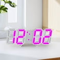 thumbnail image 4 of Aodebiao Led Digital Alarm, 3D Wall Clock Desk Auto Dimming 12/24 Hour Date Temperature Home Decor Control Silent Snooze USB Nightlight Bedroom Living Room Kitchen Office, 4 of 5