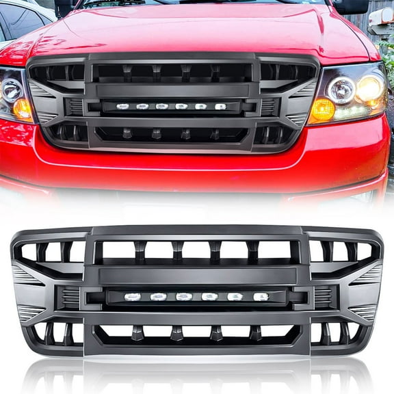 AMERICAN MODIFIED Armor Grille w/ Off Road Lights for 2004-2008 Ford F150