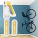 thumbnail image 3 of Sywqhk Gancho de montaje en pared para bicicleta, soporte para bicicleta de montaña, colgador (amarillo y blanco) Sywqhk Alta Calidad, 3 of 6