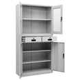thumbnail image 5 of vidaXL Filing Cabinet Storage Cabinet for Office Steel and Tempered Glass, 5 of 30
