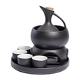 thumbnail image 1 of Ceramic sake set con cerámica más cálida, , bebida con bandeja, botella de sake bebida tradicional de sake para la fiesta de té en casa, 1 of 8