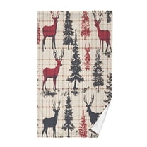 Yayeee 100% Cotton Hand Towels for Bathroom 16" x 28" Kitchen Towel, Red Deer